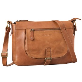 STILORD 'Odette' Leather Handbag Women's Shoulder Bag Vintage Bag Leather Crossbody Bag Women's Shoulder Bags Retro Shoulder Bag Women's Bag Leather, Rustico - Brown