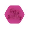 LissieLou Happy Birthday Cookie Stamp Icing Fondant Embosser in Curly