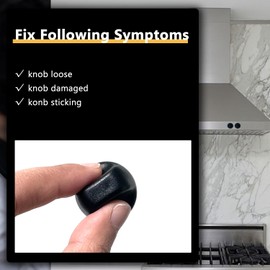 GYOFFULL S99360232 Range Hood Knob S600348 Fan Knob Replacement Parts for Kitchen Appliances Stove Fan and Light Replacement Knob 4PCS