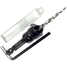 FTG USA Adjustable Wood Countersink Drill Bit #6 (9/64") with Tapered Drill Bit for Woodworking