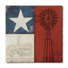 Thirstystone Texas Proud 4-Pack Tumbled Tile Stone Coasters with Protective