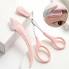 (Optional pink (2 types, 1 set)) [PK] Eyebrow thinning scissors, eyebrow knife tool, 2-piece set / (선택 핑크(2종1세트))[PK] 눈썹정리 숱가위 눈썹칼 도구 2종세트
