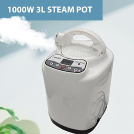 HOSOUTION 3L Sauna Steamer, Fcc Certified 3L & 1000W Steam Generator, Sauna Steamer Machine with Remote Control, Portable Sauna Steamer with Sturdy Lid and Explosion-Proof Interior, Black