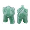 2inch Natural Jade Carved Elephant Crystal Figurine Home Decoration Furnishing