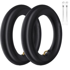 Binnan Inner Tube 10 x 2.125, Bicycle Tubes Curved Valves, E Scooter Inner Tube Thickened Butyl Rubber Tube Lining Bag, with 10 x 2.125 Tubes 90° Valve Angle Inner Tube for Pram Tyres