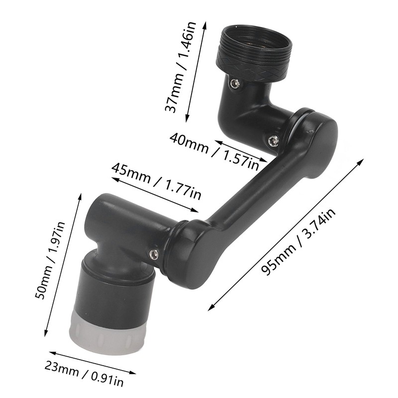 2 Set Faucet Extender 1080° Rotating Tap Extender Robotic Arm