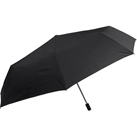 Nakatani Men's Folding Umbrella, Windproof, Black, Plain [423-028], Hand Opening, 23.6 inches (60 cm), Big Size