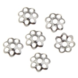 M389 250 Bead Caps Metal Caps Antique Silver Caps 6 mm End Beads