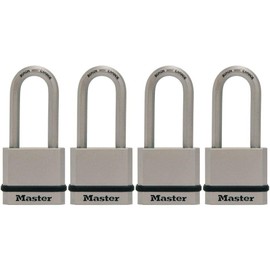 Master Lock M530XQLH Magnum Solid Steel Keyed Alike Padlocks, 1-3/4 in. Wide, 4 Pack Keyed-Alike