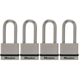 Master Lock M530XQLH Magnum Solid Steel Keyed Alike Padlocks, 1-3/4 in. Wide, 4 Pack Keyed-Alike