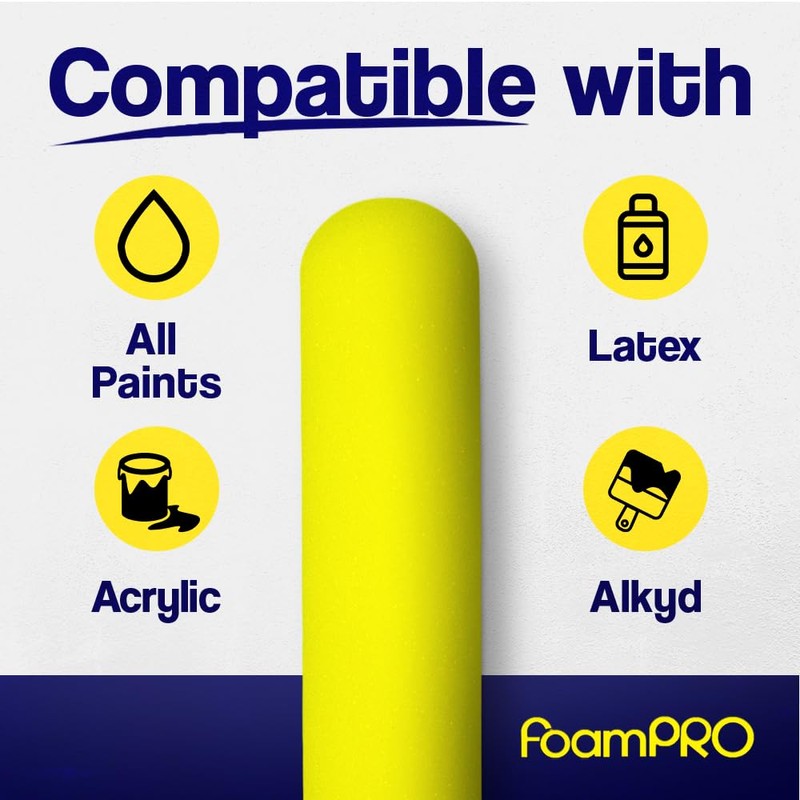 FoamPRO 75RS Slim Trimmer Roller Refills, 6" x 3/8" -