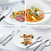 E-far 24-Piece Silverware Set with Steak Knives and Organizer, Hammered