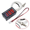 12V Red Celsius Digital Temperature Gauge -58F~536F LED Display Screen