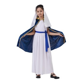 EraSpooky Girls Virgin Mary Costume Biblical Characters Nativity Dresses for Kids