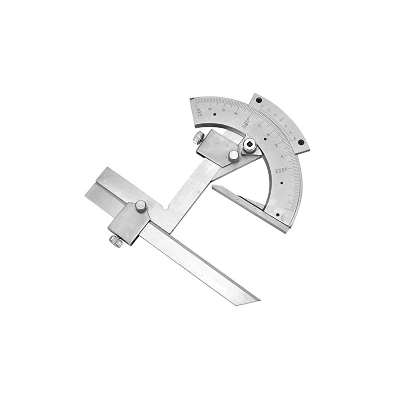 Universal Carbon Steel Vernier Bevel Protractor 0-320°, Precision Angle Measuring