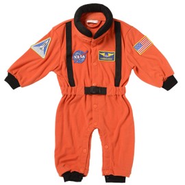 Aeromax Jr. Astronaut Suit with NASA patches and diaper snaps, ORANGE, Size 6/12 Months