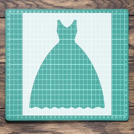 Princess Dress Stencil: Mylar Airbrush Wall Art Painting Crafts - 190 Micron-A6 Stencil - Design Size (77 x 65 mm)