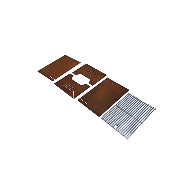 Mont Alpi MAFP Flat Packed Portable Outdoor Fire Pit Square