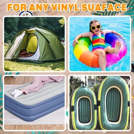 Great Pvc Glue,Pool Liner Patch Kit, Transparent Air Mattress Patch Kit, Waterproof Inflatable Patch Repair Kit for Swimming Ring, Air Mattress, Bounce House, Hot Tub, Inflatables, Tent (1 Pack)