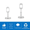 INCREWAY 4pcs Silver Closet Rod Support, Aluminum Alloy Oval Wardrobe