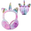 Unicorn Earmuffs for Kids, Foldable Ear Muffs Cute Winter Warm