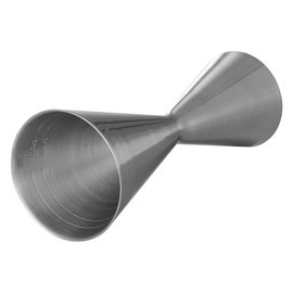 Cocktail Geek Double Cocktail Jigger Slim Style Measuring Jigger (Silver)