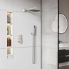 Square Rainfall Shower Head and Handle Set, 10 inch Wall
