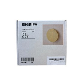 NIKTI BEGRIPA Cabinet Handle, Pale Yellow, 130 mm – Half-Round Drawer Pull – Modern Furniture Hardware for Cabinets, Drawers & Wardrobes - Fits SMASTAD/PLATSA, Screws Included, 105.400.84 - Pack of 2