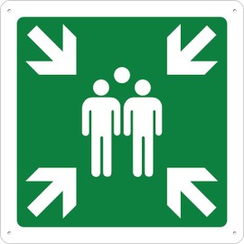 Pubblimania SAMMELPLATZ Sign, 3 mm Thick Aluminium Tin Sign (Cm 29 x 29) (Collection Point)