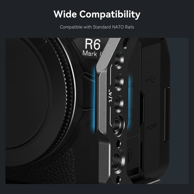 SMALLRIG Snap-On NATO Side Handle, Quick Lock Design, Up/Down Adjustable,