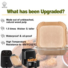 Small Air Fryer Liners for COMFEE' Compact 2.1 Air Fryer, 2 qt Air Fryer Liners for Instant Pot Vortex Mini, Air Fryer Paper Liners Disposable 2 qt Mini Liners for Gourmia Compact Digital