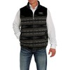 Cinch Men's Southwestern Stripe Concealed Carry Zip-Front Wool Vest Black