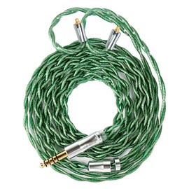 KBEAR Aegis IEM Cable, HiFi Headphone 4 Cores Silver Plated Cable, 120cm Upgrade Earphone Cable for Sh-ure AONIC 215 U-E900 TIN-HIFI P1 Plus/ T2 Plus/ T3 Plus/ T4 Plus/ T2 EVO (MMCX, 4.4mm Plug)