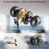 NCSEN 6 Pack Black Door Knobs Interior Keyless,Door Knobs for