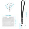 ID Card Holder, Pack of 2 Transparent Card Cases with