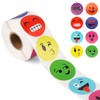 500pcs Round Smile Stickers, 1.5 Inch Small Happy Face Kids
