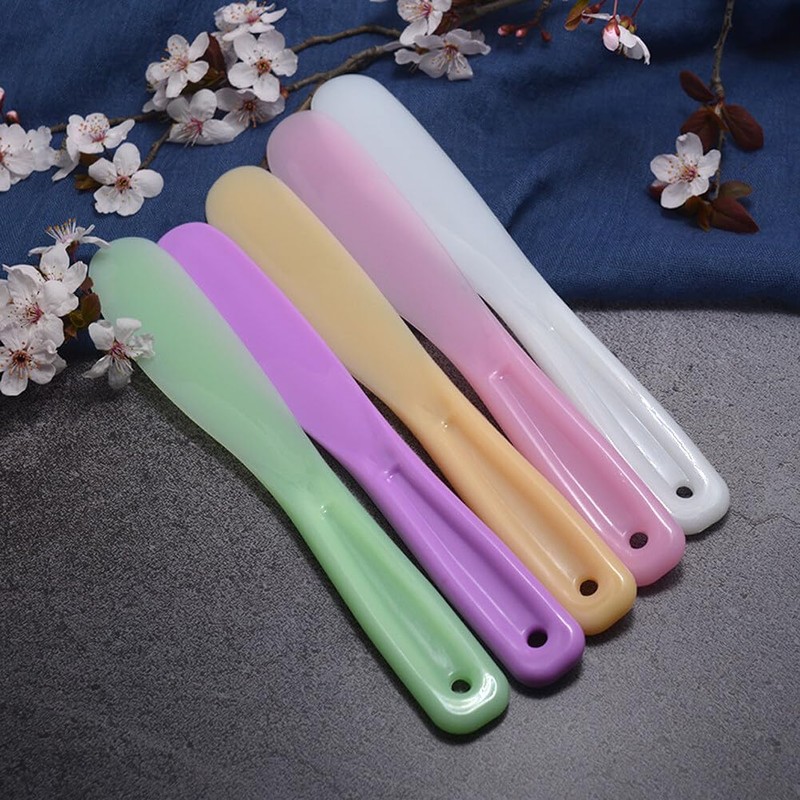 6PCS Disposable Makeup Mixing Spoon Scraper Spatula Skin Care Facial