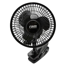 RAM 150 mm (6 Inch) Clip Table Fan 15 W EU Plug, Black, 14.5 x 20.5 x 19.3 cm