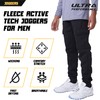 Ultra Performance 3 Pack Mens Sweatpants, Fleece Cargo Joggers for