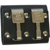 Okay's Key Safe Nickel, Top Grain Leather Key Holder (Double Clip)
