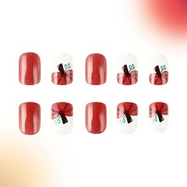 24Pcs Short Press on Nails Fall Pumpkin Orange Autumn Square False Nails Glossy Acrylic Full Cover Stick on for Women Fall Thanksgiving Decoration