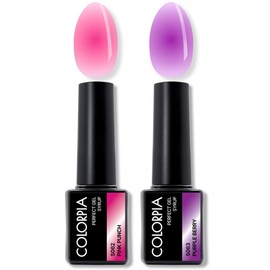Calapia One Step Perfect Gel Syrup Gel Nail Set, 1 Set, 01. Pink Punch + Purple Berry / 칼라피아 원스텝 퍼펙트젤 시럽 젤네일 세트, 1세트, 01. 핑크펀치 + 퍼플베리