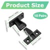 10 Pairs Push in Plinth Fasteners Hidden ABS Press Fit