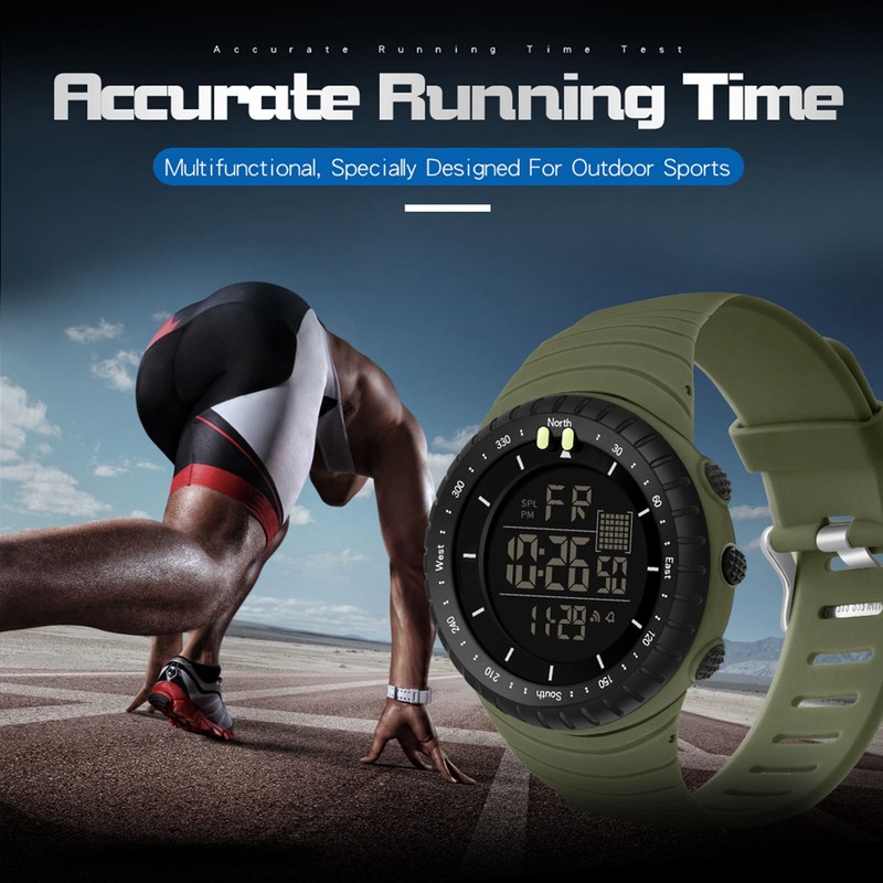 Electronic Sports Watch Waterproof Night Light Large Screen Quick Release