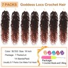 Goddess Locs Crochet Hair 18 Inch 7 Packs Faux Locs