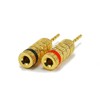 Monoprice 1 Pair of Gold Plated Speaker Pin Plugs, Closed