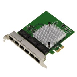 KALEA-INFORMATIQUE PCIe x1 Network Controller Card 6 Ports RJ45 Gigabit LAN Ethernet 10 100 1000Mbps 1G with REALTEK RTL8111H Chipset
