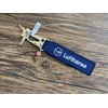 REMOVE BEFORE FLIGHT Lufthansa Textile Pendant with Airplane Carabiner, red