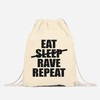 MoonWorks Cooler Techno Gym Bag, Eat Sleep Rave Repeat, Party