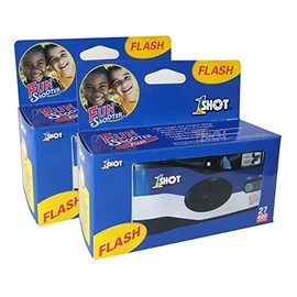 Disposable Camera 35mm Film Single Use One Shot 400 ASA/ISO 27 Exposures with Flash 2-Pack